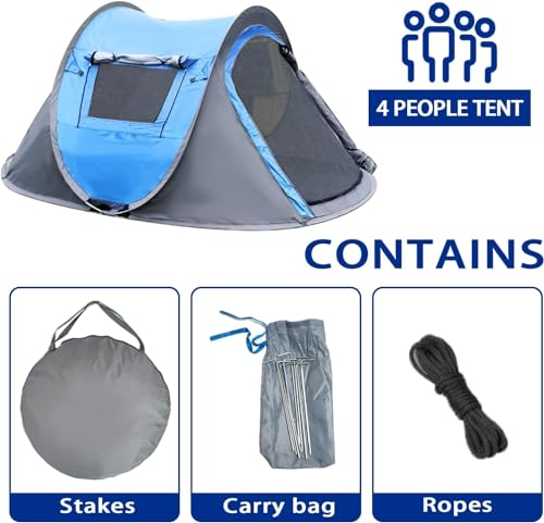 Carpa de Camping Pop-Up para 1 Persona con Montaje Instantáneo miniatura 6