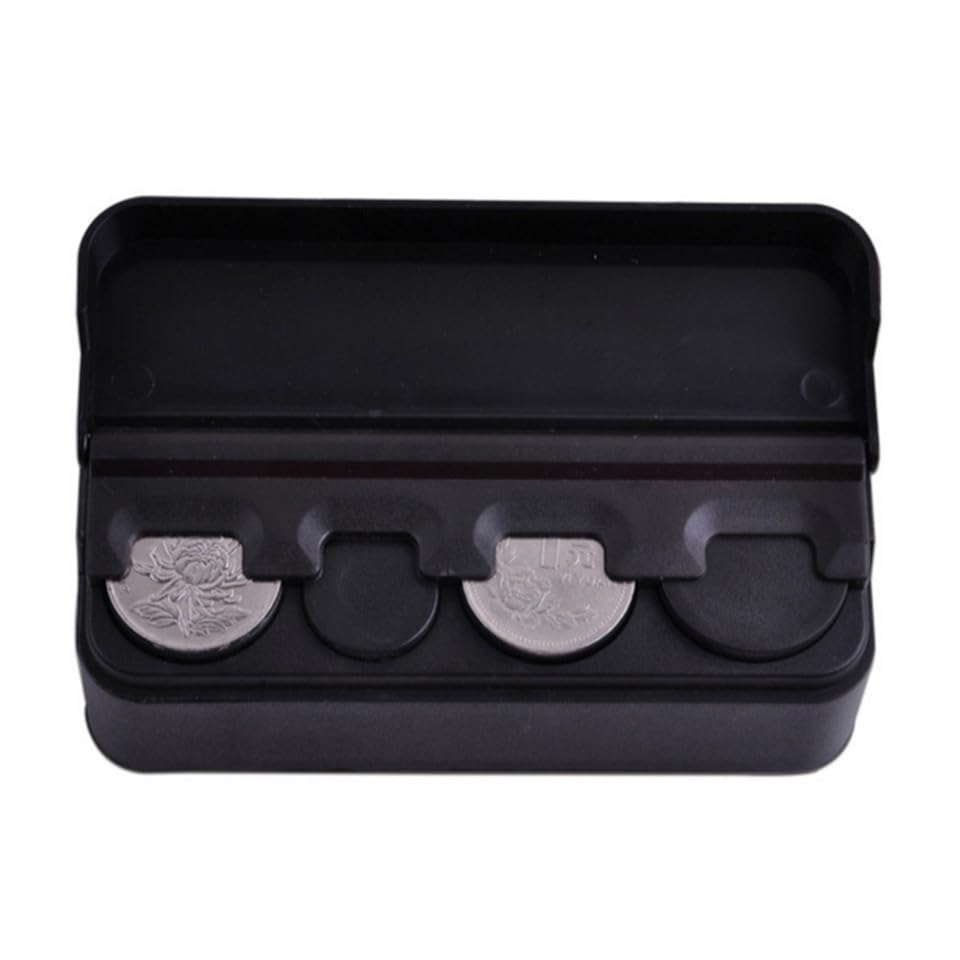 Caja organizadora para monedas de auto 2pcs negra miniatura 5