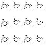 HEOPBIRD 12-Pack 1-Pin Acoustic Tube Earpiece Headset with PTT Mic Compatible with Cobra CXT195 CX112 ACXT1035r ACXT145 ACXT545 PX655 RX385 RX685 Two-Way Radios