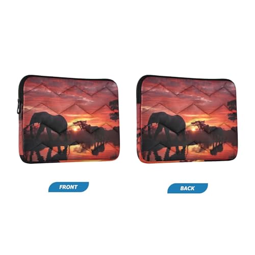 Funda para portátil 13-14 pulgadas impermeable con diseño de elefantes miniatura 2