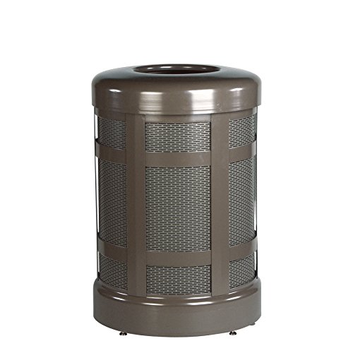 Image of Rubbermaid Commercial Products Architek Trash Can with Rigid Liner, 38 Gallon, Bronze