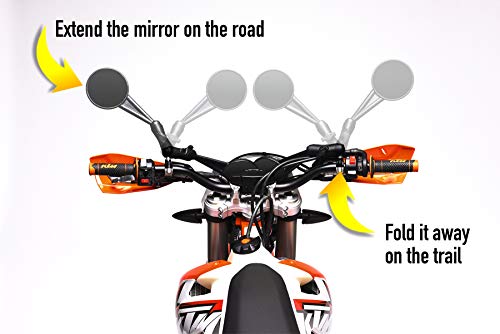Doubletake Mirror - Indestructible Motorcycle Mirrors- Enduro Set #TOP2