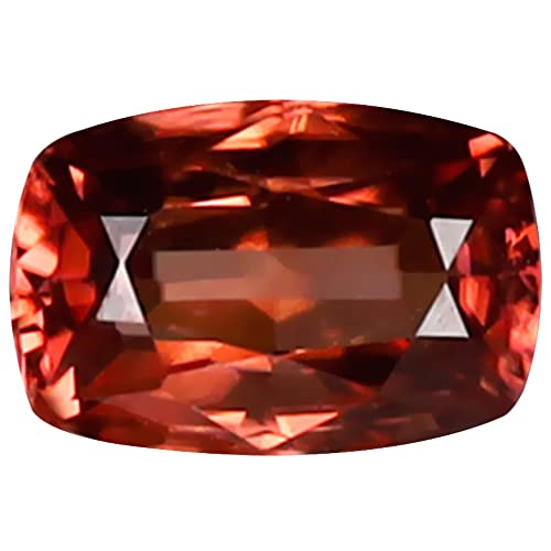 Zircon brun miel naturel coussin 1,12 ct non chauffé contre les imitations