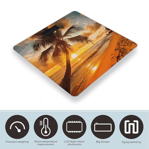 Báscula digital de baño con diseño Tropical Beach miniatura 3