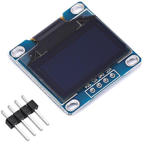 Songhe 0.96 inch 12864 128X64 OLED LCD Display Board Module I2C IIC SSD1306 Driver 4 Pins for Arduino Raspberry Pi (Pack of 5pcs, White Light)