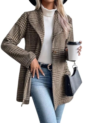 utcoco Womens 2025 Business Casual Blazers Long Sleeve Open Front Work Office Blazer Jacket