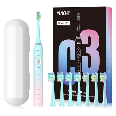 YUNCHI C3 Sonic Electric Toothbrush with Travel Case Cover