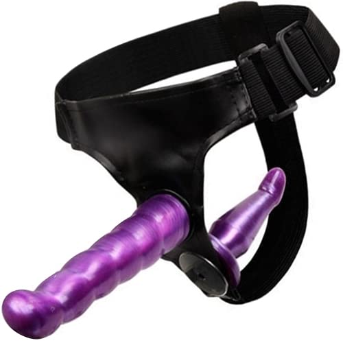 Juego de consolador con correa para lesbianas, consolador anal y consolador doble de 12 a 17,5 cm - Juego de consolador inflable realista para mujer - Consoladores con correa para mujer D24-10
