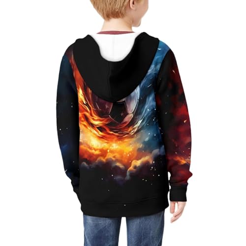 Image of Coloranimal Unisex Girls Boys Long Sleeve Casual Hoodies & Sweatshirts Tops Kids Zip Up Jacket Coat Age 6-16 Year