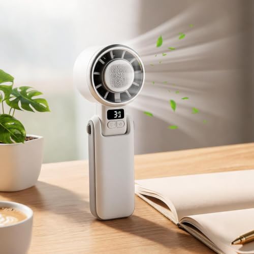 Ventilador de mano soplador portátil de 5 velocidades para el calor 4