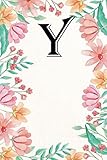  Letra Y: Cuaderno con monograma inicial para mujer en blanco/forrado, Bloc de notas, Diario o diario, ... Proyectos y nombramientos