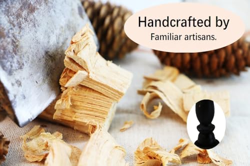 Deng YH Black Worn Pillar Candle Holder - Rustic Wooden Farmhouse Candlestick Holders for - 2 Piece Set by Deng YH - Image 5
