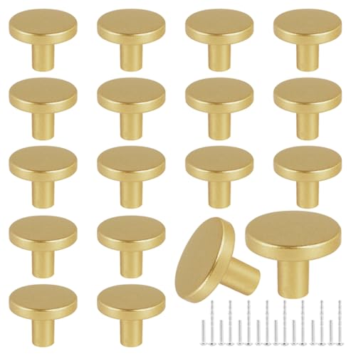 Romeda 12 Piece Drawer Knobs Gold Cabinet Knobs with Screw 30mm Drawer Pulls for Dresser Kitchen and Cabinet Drawers