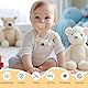 Handgemachte Kaninchen Design Schnullerkette Cup Catcher BPA-frei Sicherheitsgurt für Verstellbarer Kinderwagenkette zum Aufhängen von Trinkbecher Halteriemen für Kinderwagen 2-in-1