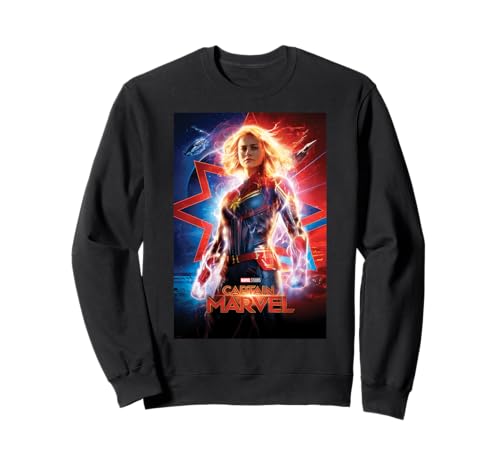 Image of Marvel Captain Marvel Movie Poster Suited Up Sweatshirt