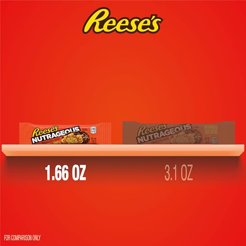 REESE'S NUTRAGEOUS Chocolate, Peanut Butter, Caramel and Peanut Candy Bars, 1.66 oz (18 Count) image 4