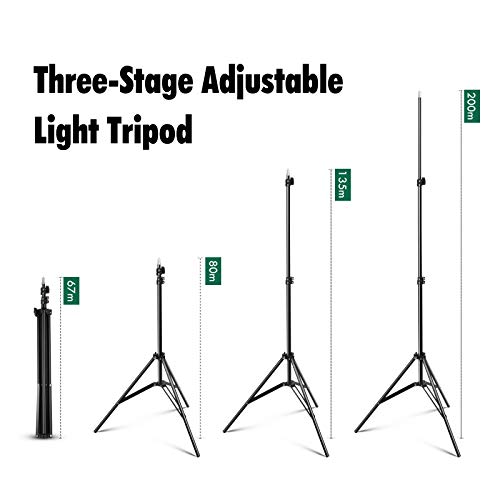 Professionelles Fotostudio Kit 4-in-1 Lampenfassung Studio Softbox Fotografie mit Hintergrund Stützsystem, 3 Stück 2x3M… – Bild 7