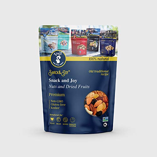 Aznut Unsalted Deluxe Mixed Nuts 1 Lb, Raw Walnuts, Raw Almonds, Raw Hazelnuts, Raw Cashews, Raw Pecan, Raw Brazil Nuts,100% Natural, Kosher Certified, No Peanuts, (Unsalted Deluxe Mix, 1 Lb) #TOP19