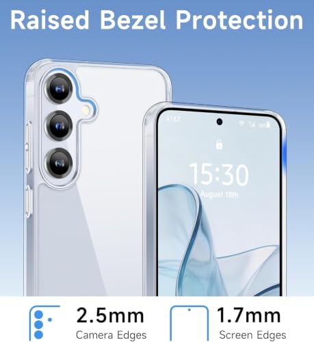 Image of ClearPC Clear Hard PC Case for Samsung Galaxy S23 5G, Anti-Yellow Transparent Back Cover, Anti-Scratch, Raised Camera Protection, Shockproof, Wireless Charging Compatible Non Yellowing (Clear)