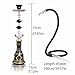 4-Hose Premium Hookah Set (Black & Gold) - Sleek Shisha Pipe for Group Sessions | Ideal for US Home Entertaining (Black)