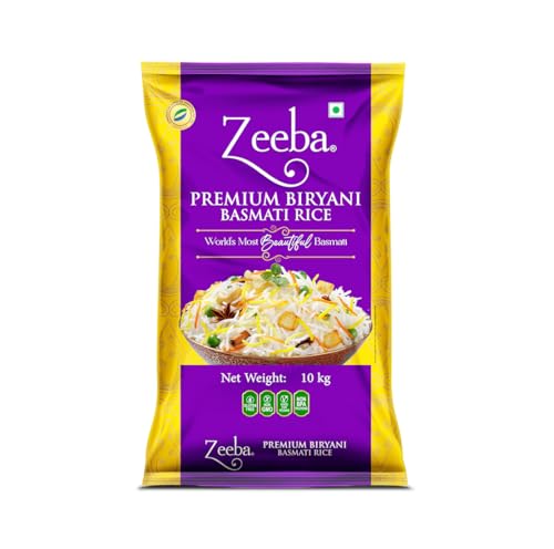 Image of Zeeba Premium Biryani Rice 10 Kg, Chef's Choice, Restaurant Style, Extra Long Grains (Cooked length upto 26mm*)