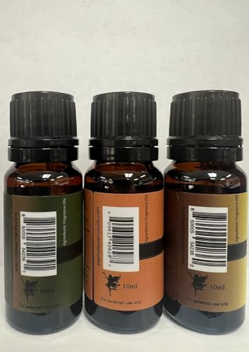 Image of Trio (3) - Amberwood Moss, Sandalwood Vanilla & Cedarwood - Premium Fragrance Oil Trio - 10ML
