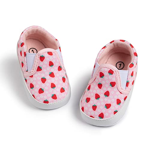 Morbido Infant Baby Boys Girls Canvas Sneaker Toddler Slip On Anti Skid Newborn First Walkers Candy Shoes for 0-18 Months