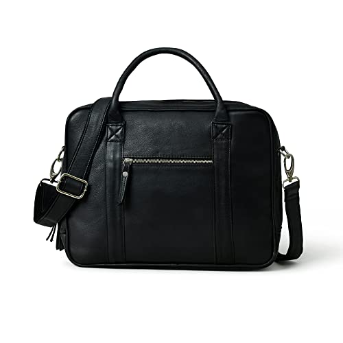 Image of ADYAN Leather Briefcases for Men and Women Travel Messenger Bag Laptop Bag Business Vintage Leather Best Office Satchel Bag