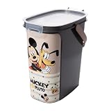 Plasútil Porta Ração Mickey e Pluto com tampa Hermética e dosador 8,5 L