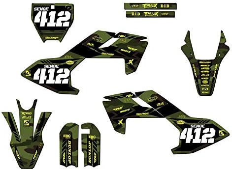 2018-2023 Mini TC 50 Apache Green Senge Graphics Complete Kit with Rider I.D. Compatible with Husqvarna