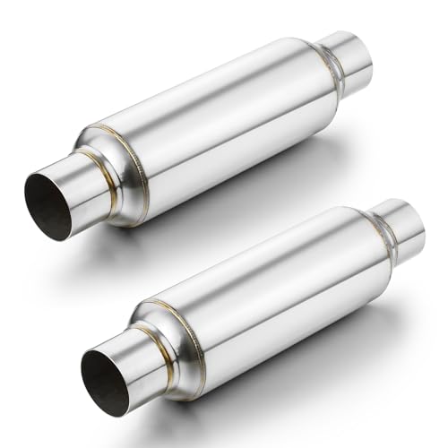A-KARCK 2.5in Inlet Resonator, Exhaust Muffler (2 Pack)