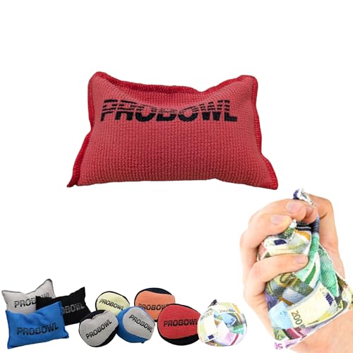 EMAX | Bowling Grip Ball – Pro Bowl Grip Sack – Moderner Talkum Ball – Mikrofaser Grip-Bag – Rosing Bag – Absorbiert Feuchtigkeit (Grip Sack - Rot)