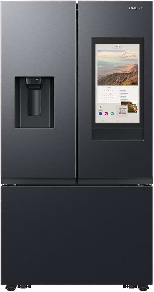 Geladeira Samsung Family Hub French Door RF27 com Soundbar com Dispenser de Água e Gelo 564L Black Inox - 127V
