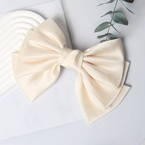 Big Bow Barrette Clips For Women Satin Solid Bow Hair Clips Big Bowknot Hairpin Large Bow Barrettes Pack Of 3 #TOP2