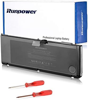 Runpower New Laptop Battery for A1382 A1286 (only for Core i7 Early 2011 Late 2011 Mid 2012) Unibody MacBook Pro 15 inch[Li-Polymer]