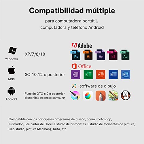 Grafiktablett VEIKK VK1060PRO,10x6 Zoll Drawing Tablet with 8 Shortcut Keys,Grafiktabletts hat...