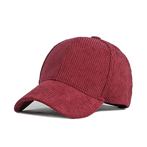 GIVBRO Gorra de béisbol para hombres y mujeres, gorro ajustable de pana unisex polo deportivo casual liso otoño invierno gorra Cover