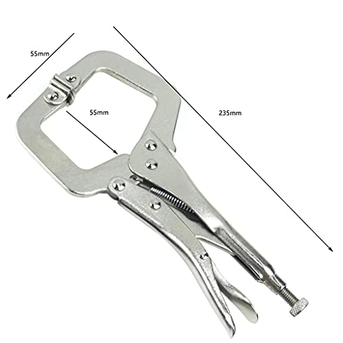 Pince fixe de type C éliminant les glissements avec sa tête plate universelle vigoureuse