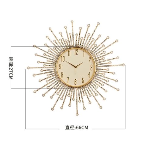 Horloge murale créative pour la maison au style épuré rouge - 5