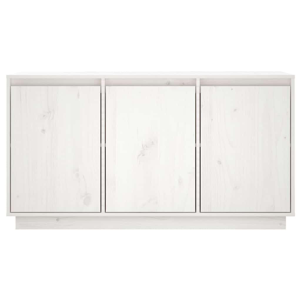 Salon Credenza Bianco 111x34x60 cm Legno massello di pino