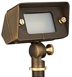 VOLT Gentle Splash Cast Brass 12V Flood Light (Bronze) for Low Voltage Landscape Lighting of Outdoor Wall, Garden or Yard