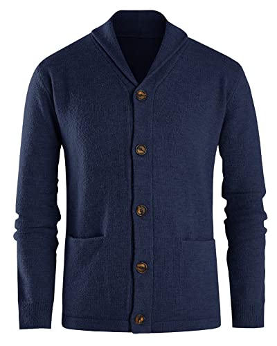 Runcati Mens Shawl Collar Cardigan Sweaters Button Down Cable Knitted Loose Fit Knitwear Open Front Sweaters Winter Outwear2