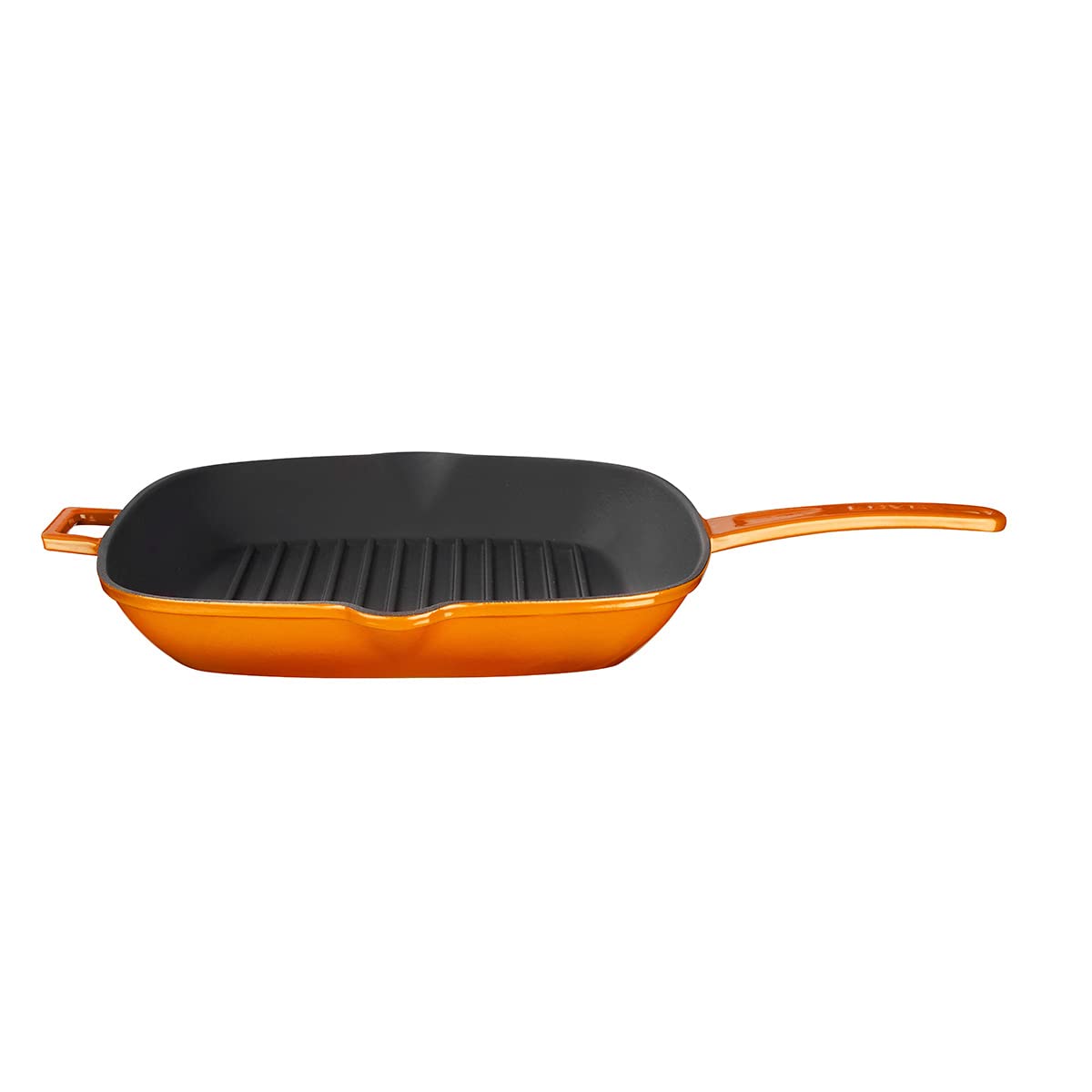 LAVA Cookware LV P GT 2828 K0 Bistecchiera, Integral Maniglie in Metallo, Dimensioni 28 x 28 cm, Ghisa, Colore: Arancione