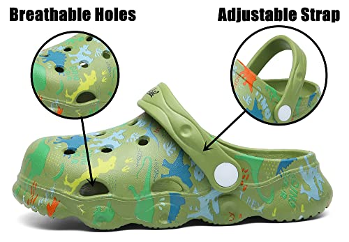 Image of INMINPIN Kids Cute Clogs Cartoon Garden Shoes Boys Girls Slides Slippers Indoor Outdoor Children Water Shower Beach Pool Sandals