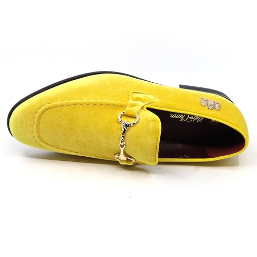 Image of Men's Velvet Designer Classic Dress Tuxedo Smoking Slipper Loafers Slip On Shoes SM-56