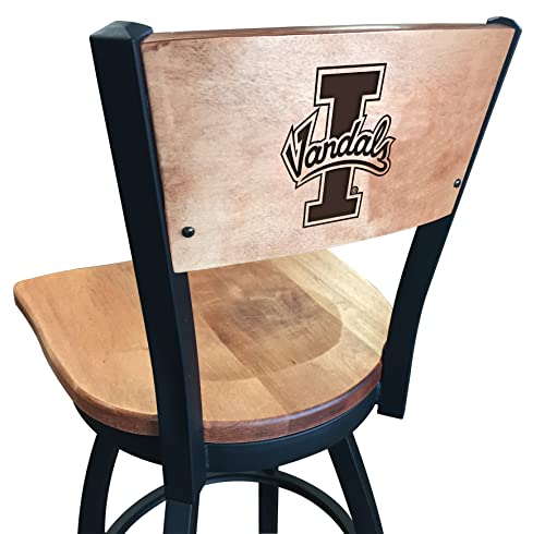 Holland Bar Stool Co. L038-30" Black Wrinkle Cincinnati Swivel Bar Stool With Laser Engraved Back By The #TOP8