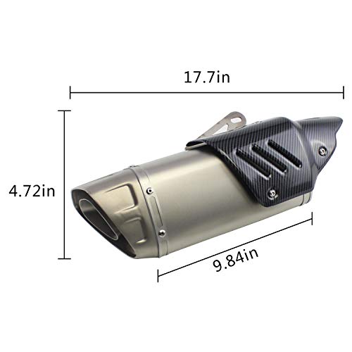 MGOD Motorcycle Muffler Exhaust Pipe, Suitable for Motorcycles with Diameters of 38-51mm, Soil Vehicles Street Car Scooters ATV Four-wheelers
