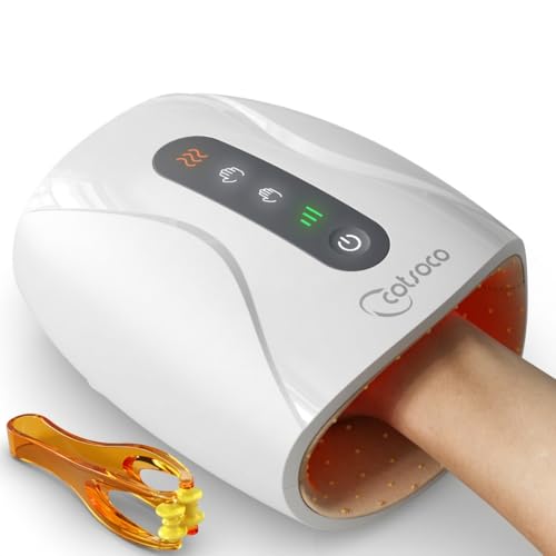 cotsoco Hand Massager, Mothers Day Gifts for Mom Her Cordless Electric Hand Massager for Arthritis and Carpal Tunnel, 6 Levels Therapy Massager with Heat and Compression, Birthday Gifts for