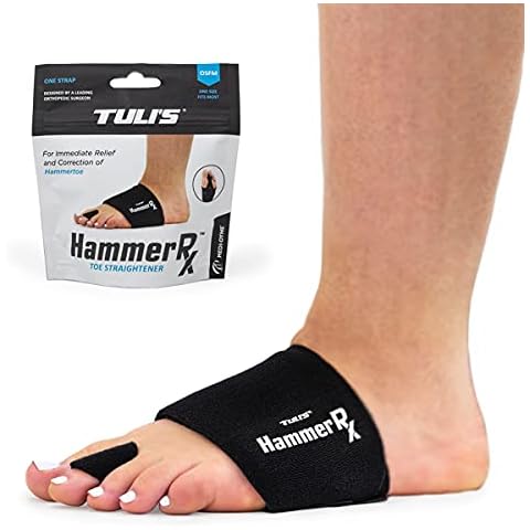 Tuli's HammerRx, Adjustable Hammer Toe Straightener and Corrector for Proper Toe Alignment and Pain Relief, One Size Fits All Cover