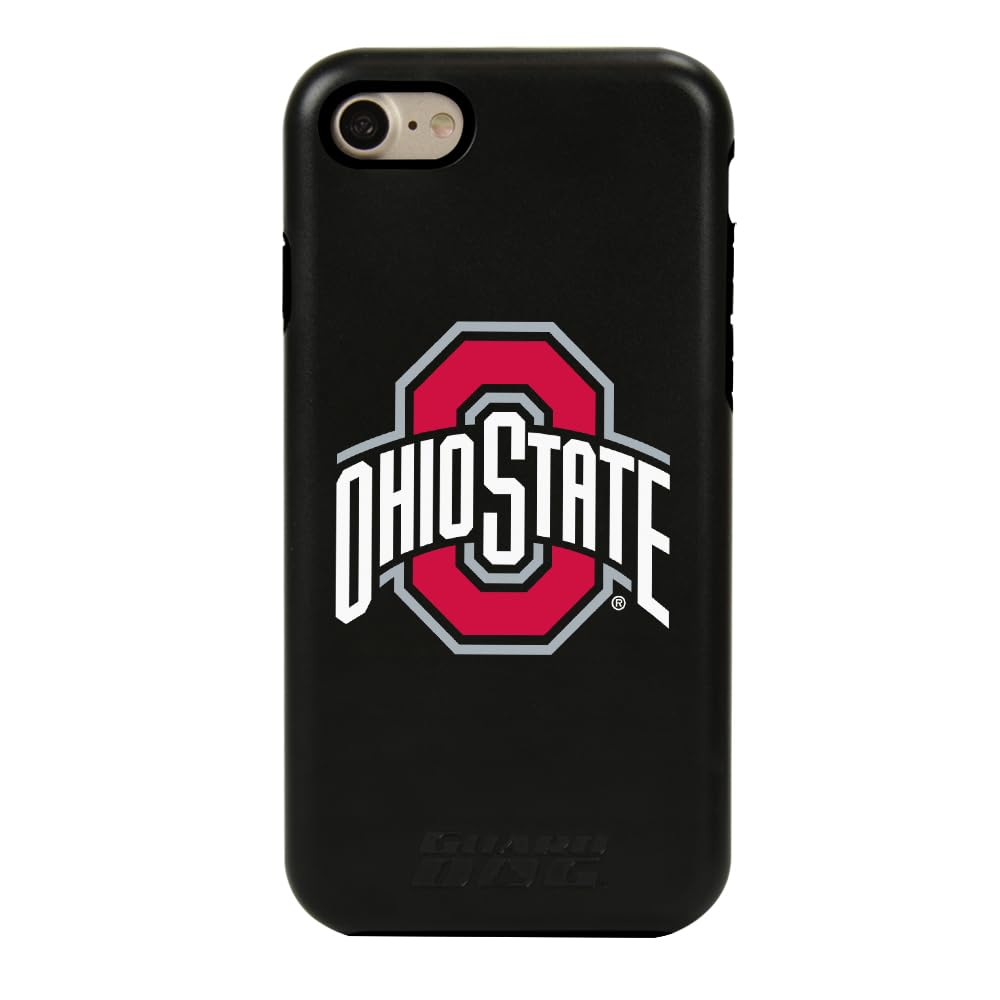 Guard Dog Case Compatible with iPhone 7/8/SE - Military Grade - Rugged Two Piece Protection - Collegiate Licensed - Ohio State Buckeyes - Logo